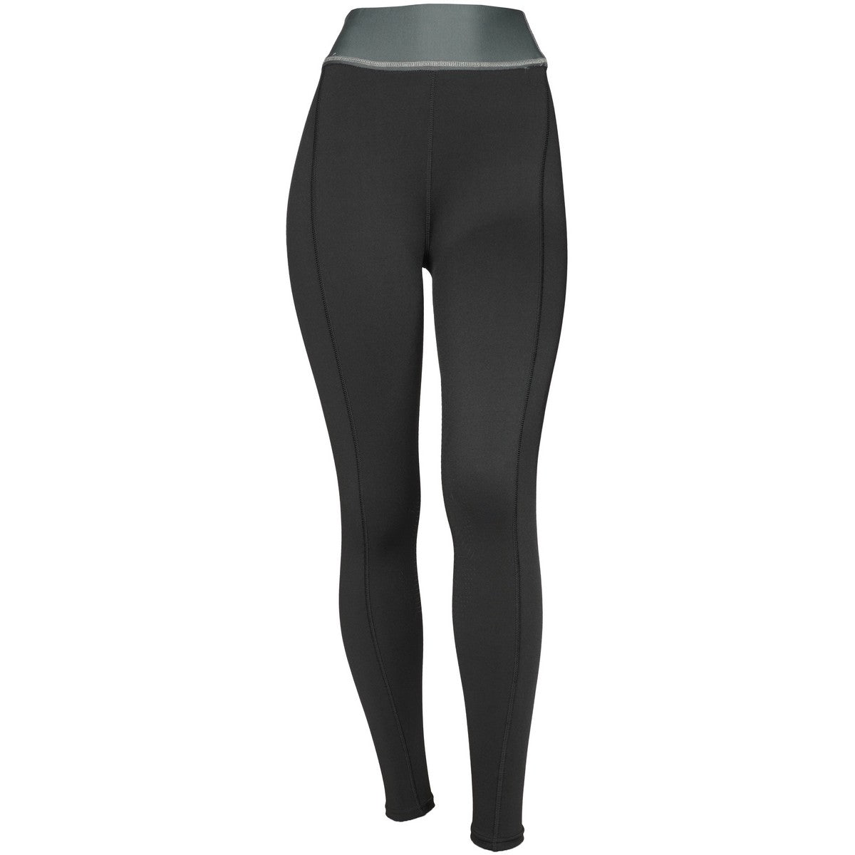 EQUITHÈME Leggings da Equitazione Tea Pull-On Nero/cachi