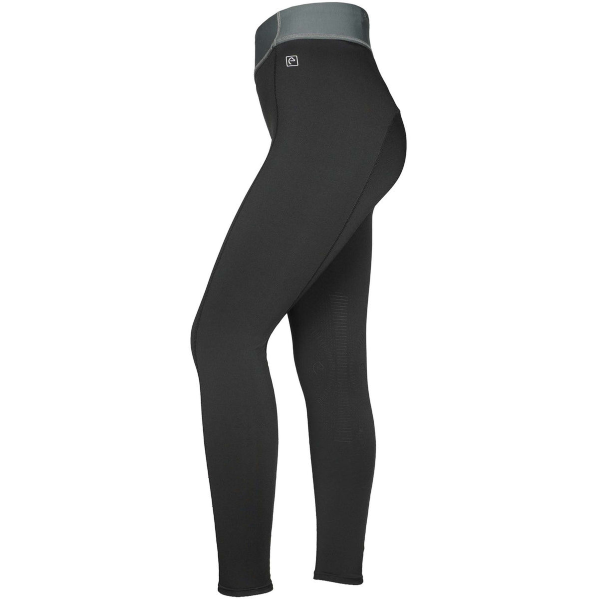 EQUITHÈME Leggings da Equitazione Tea Pull-On Nero/cachi