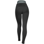 EQUITHÈME Leggings da Equitazione Tea Pull-On Nero/cachi