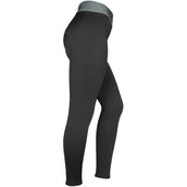 EQUITHÈME Leggings da Equitazione Tea Pull-On Nero/cachi
