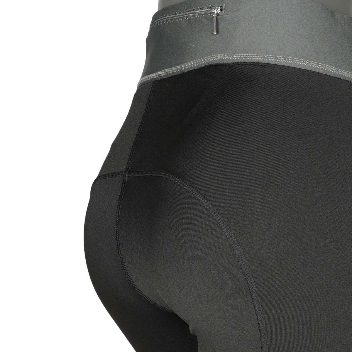 EQUITHÈME Leggings da Equitazione Tea Pull-On Nero/cachi