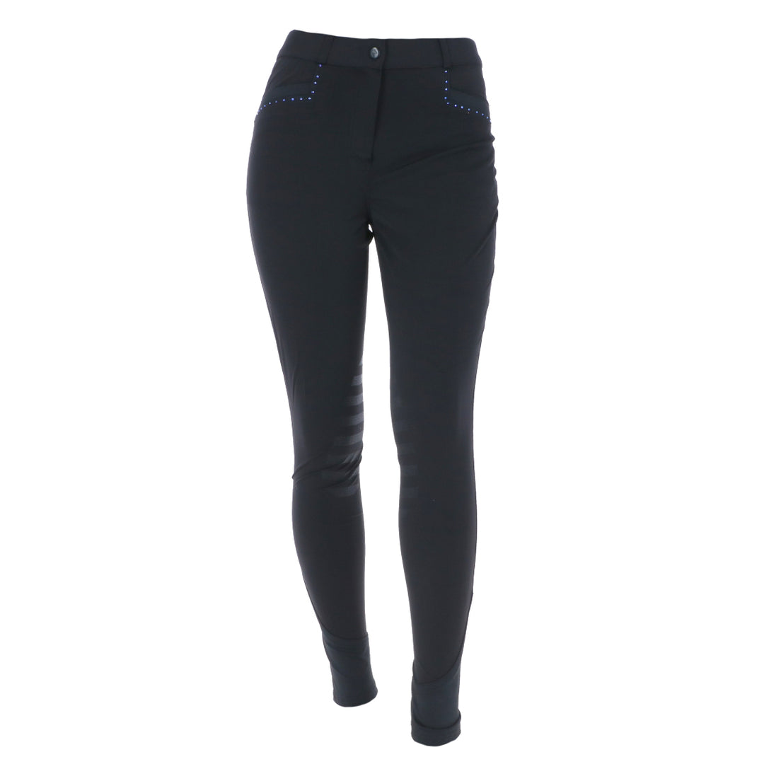 EQUITHÈME Pantaloni da Equitazione Safir Nero/Blu