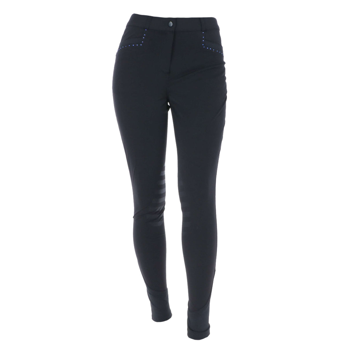 EQUITHÈME Pantaloni da Equitazione Safir Nero/Blu