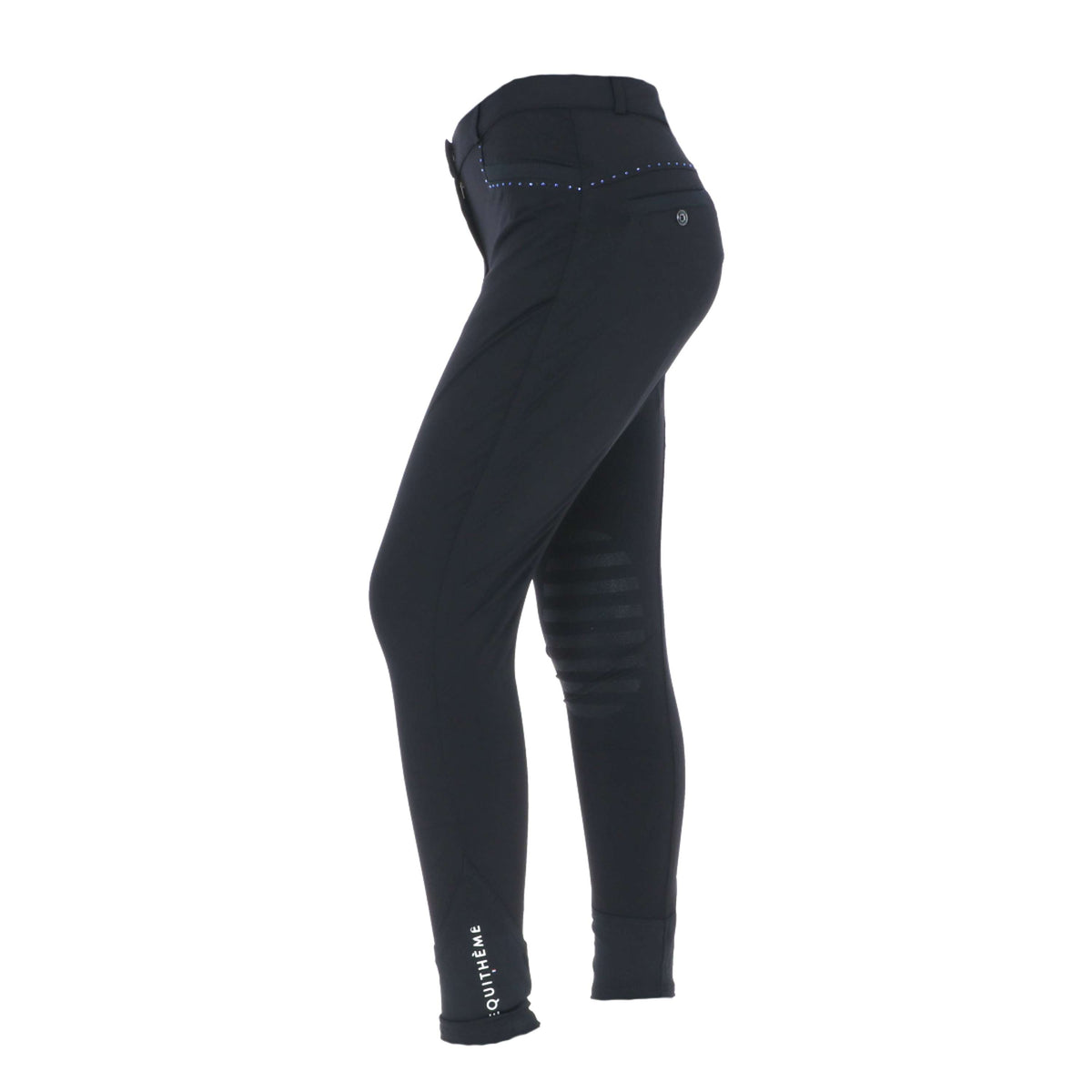 EQUITHÈME Pantaloni da Equitazione Safir Nero/Blu