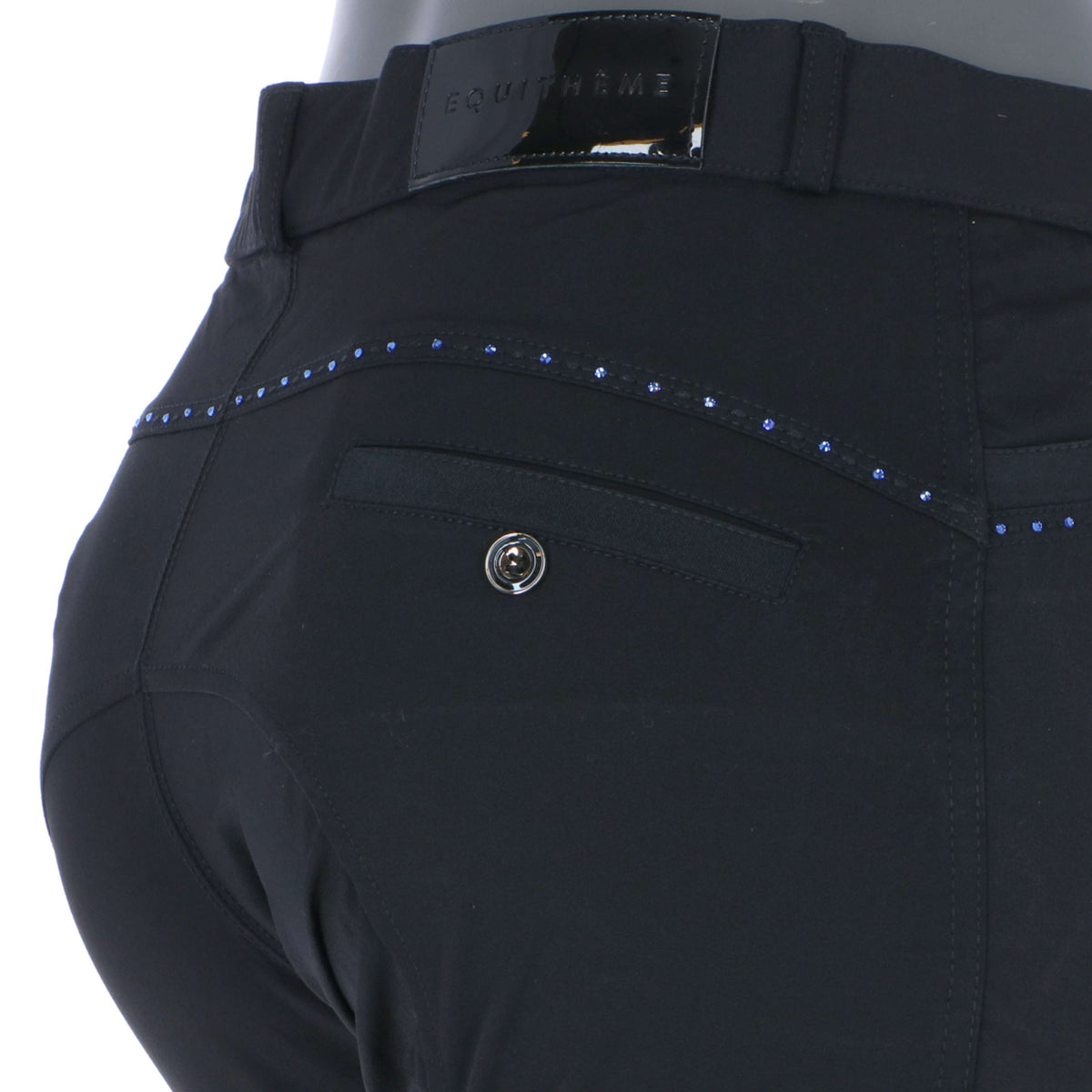 EQUITHÈME Pantaloni da Equitazione Safir Nero/Blu