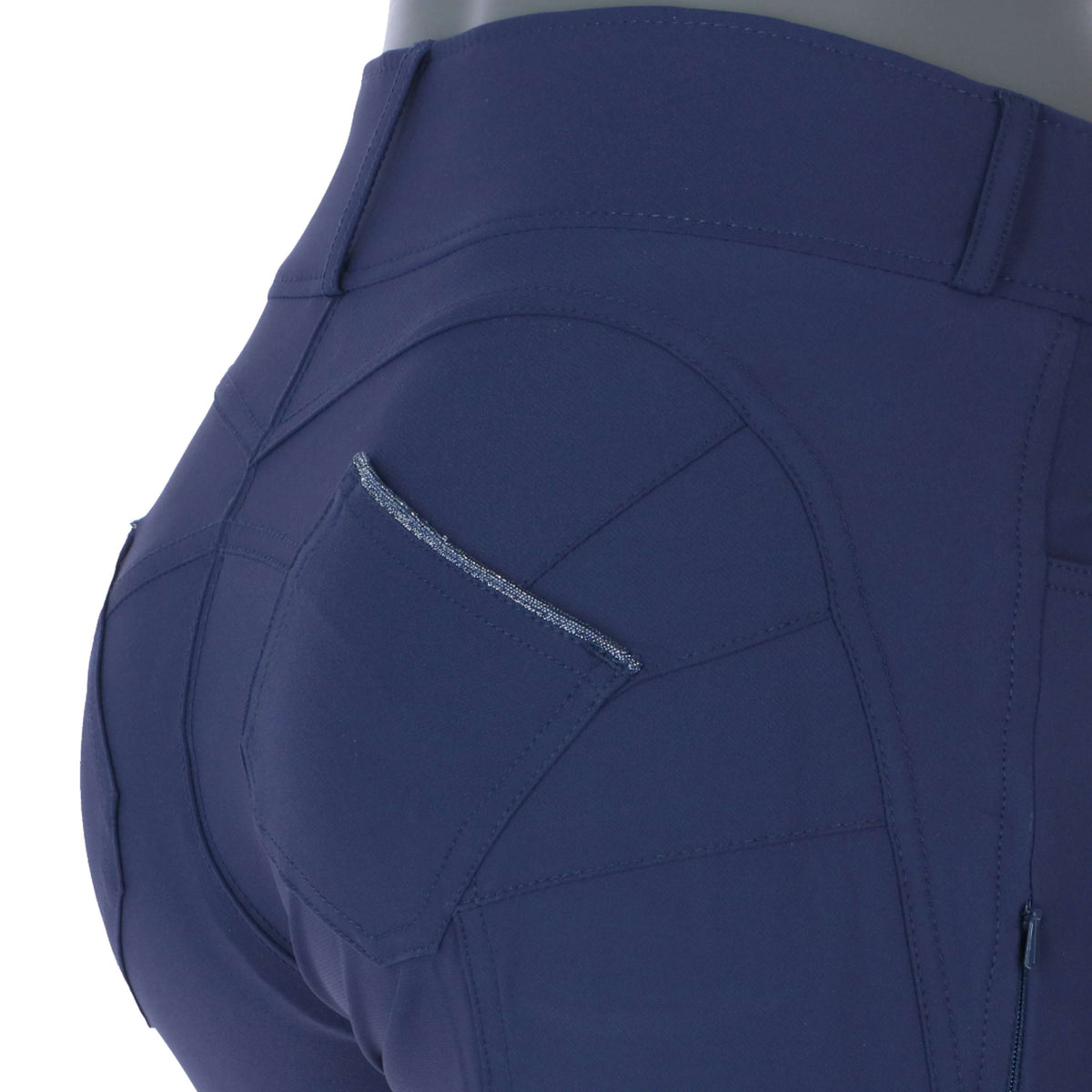 EQUITHÈME Pantaloni da Equitazione Bella Push-Up blu navy