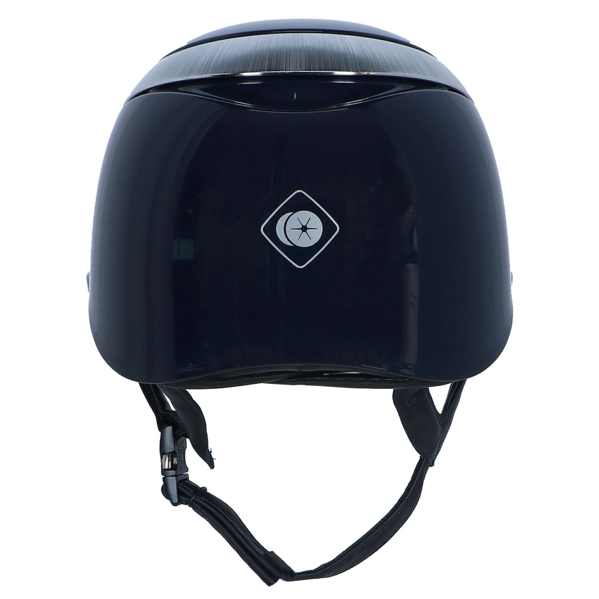 Charles Owen Casco da equitazione Halo Luxe Blu marino/platino lucido