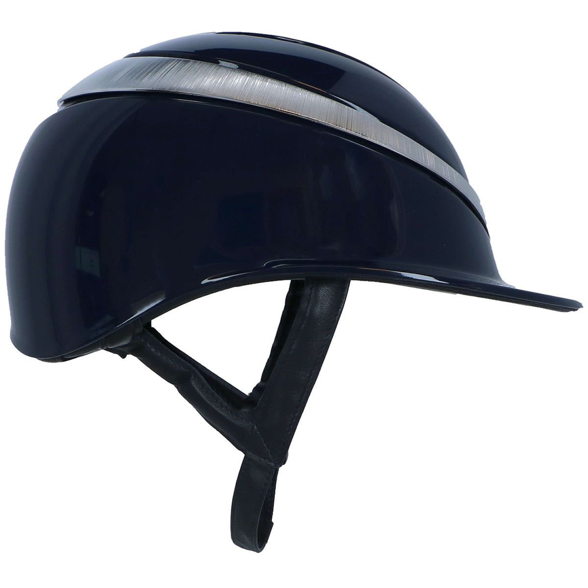 Charles Owen Casco da equitazione Halo Luxe Blu marino/platino lucido