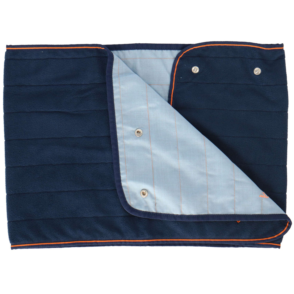 Bucas Coperta in Pile Therapy Blu marino/arancione