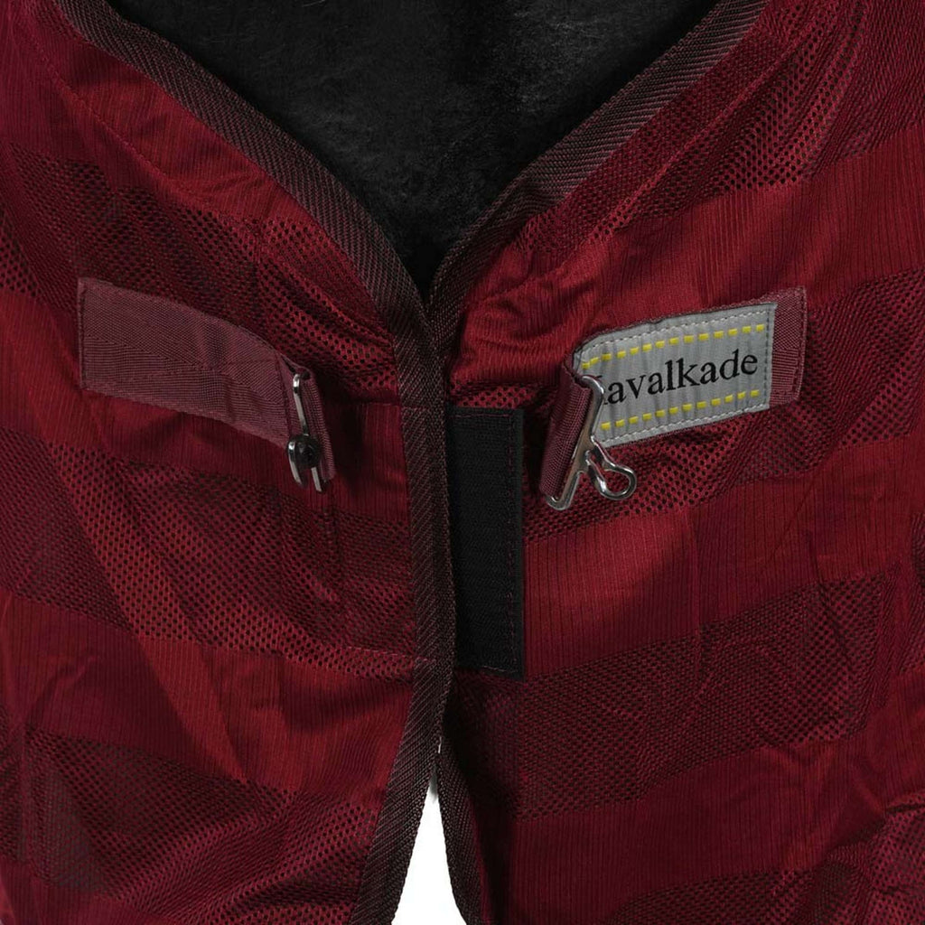 Kavalkade Coperta Antimosche Stripe Bordeaux