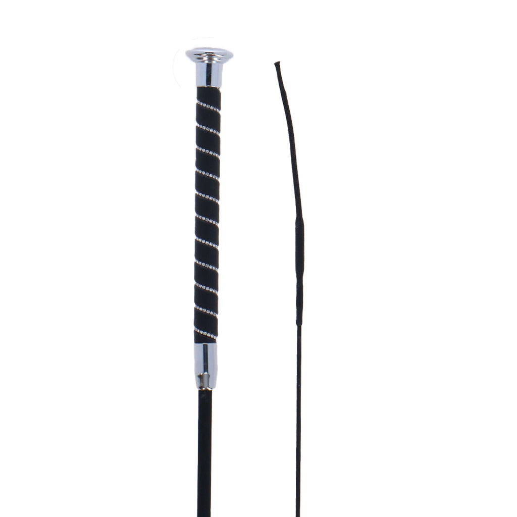 Fleck Frustino da dressage SilkTouch Crystal Cromo