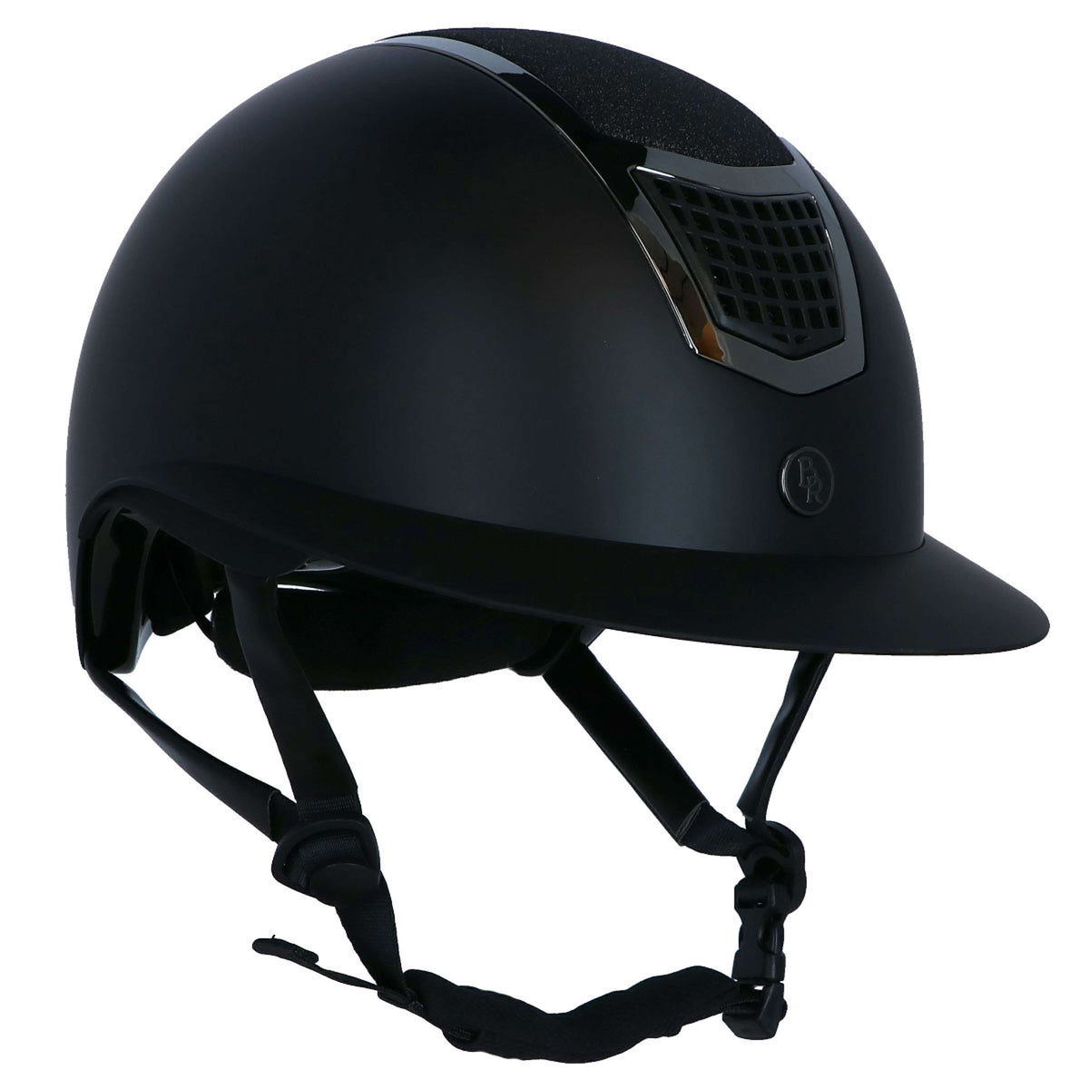 BR Casco da equitazione Lambda Plus Glitter Nero/Canna di fucile