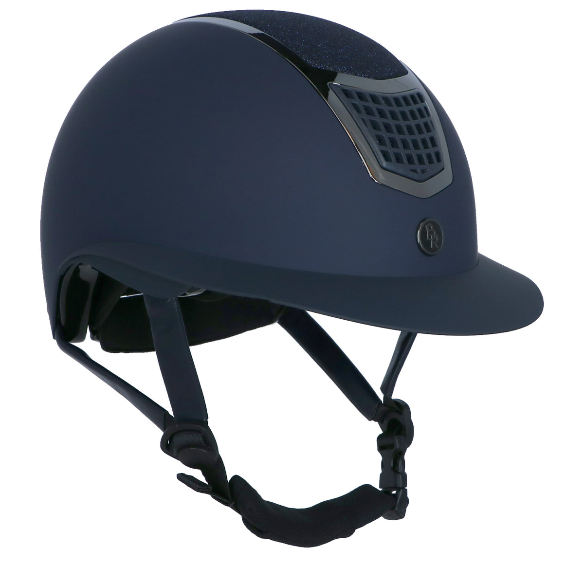 BR Casco da equitazione Lambda Plus Glitter Navy/Gunmetal