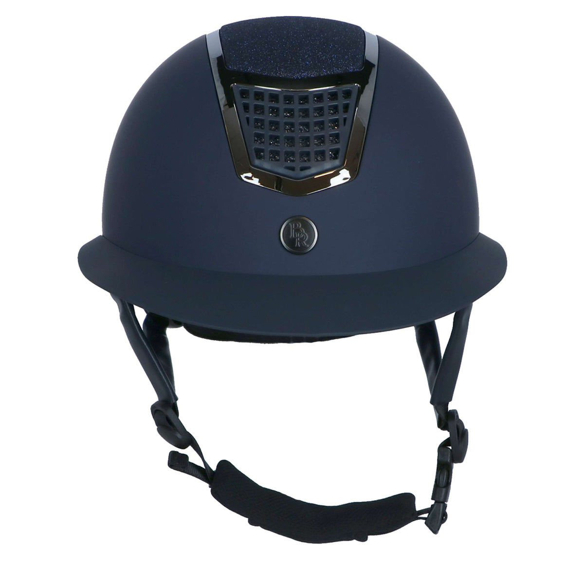 BR Casco da equitazione Lambda Plus Glitter Navy/Gunmetal