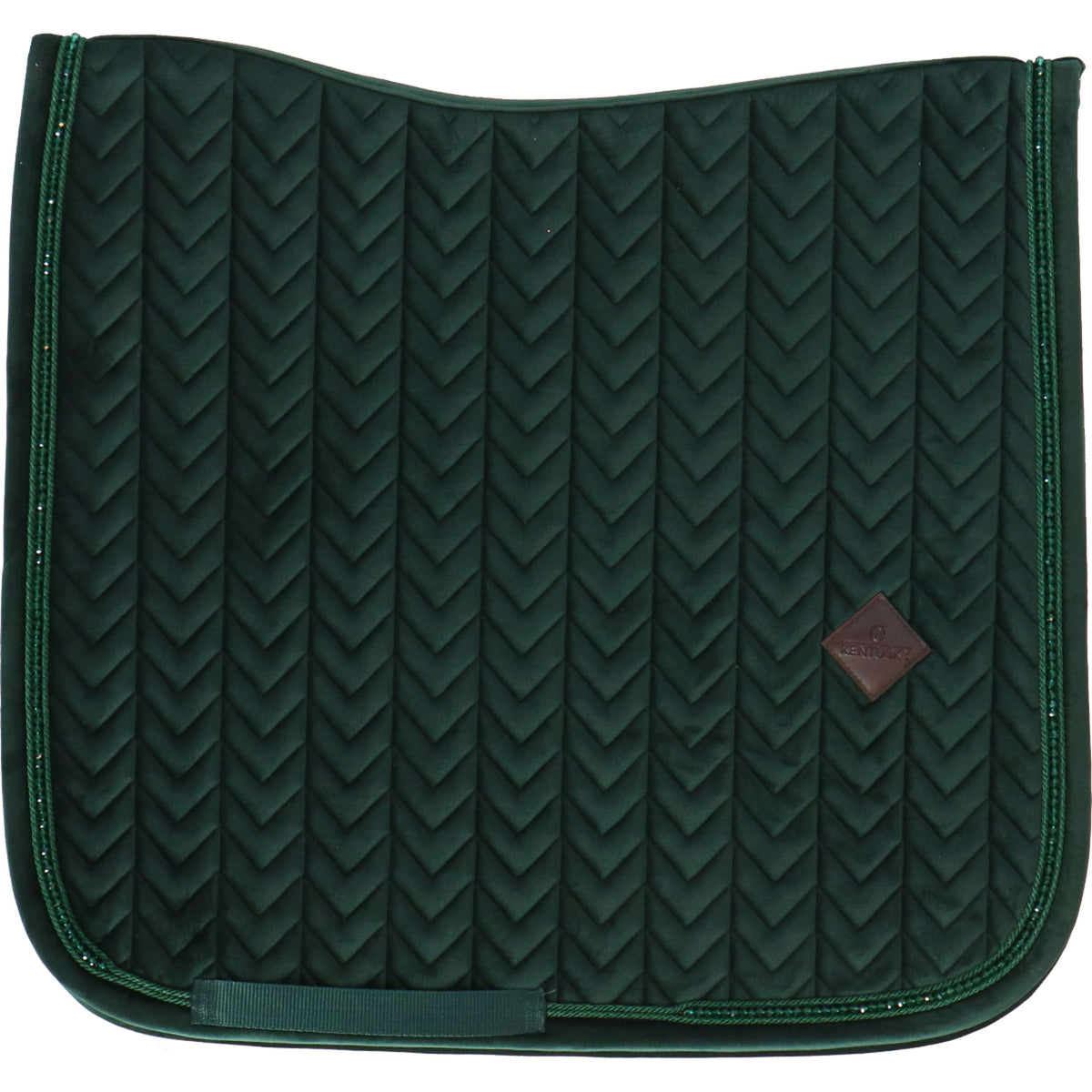 Kentucky Horsewear Sottosella Velvet Pearls Dressage Pine Green