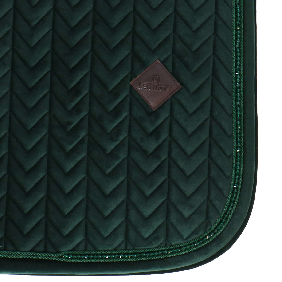 Kentucky Horsewear Sottosella Velvet Pearls Dressage Pine Green