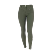 HKM Pantaloni da Equitazione Liv High Waist Silicon Full Grip Verde scuro
