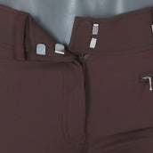 HKM Pantaloni da Equitazione Lea Silicon Full Grip Marrone scuro