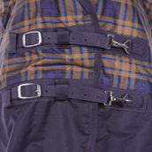 HKM Coperta con Collo Alto Providence Karo 1200D A scacchi blu scuro/marrone