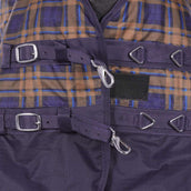 HKM Coperta con Collo Alto Providence Karo 1200D A scacchi blu scuro/marrone