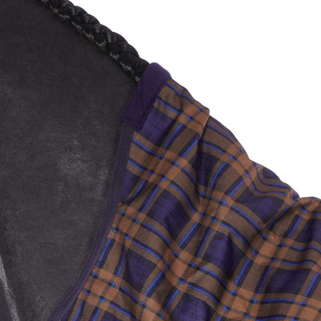 HKM Coperta con Collo Alto Providence Karo 1200D A scacchi blu scuro/marrone