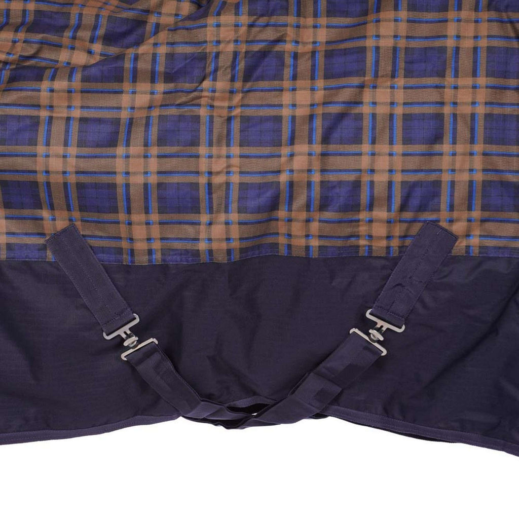 HKM Coperta con Collo Alto Providence Karo 1200D A scacchi blu scuro/marrone