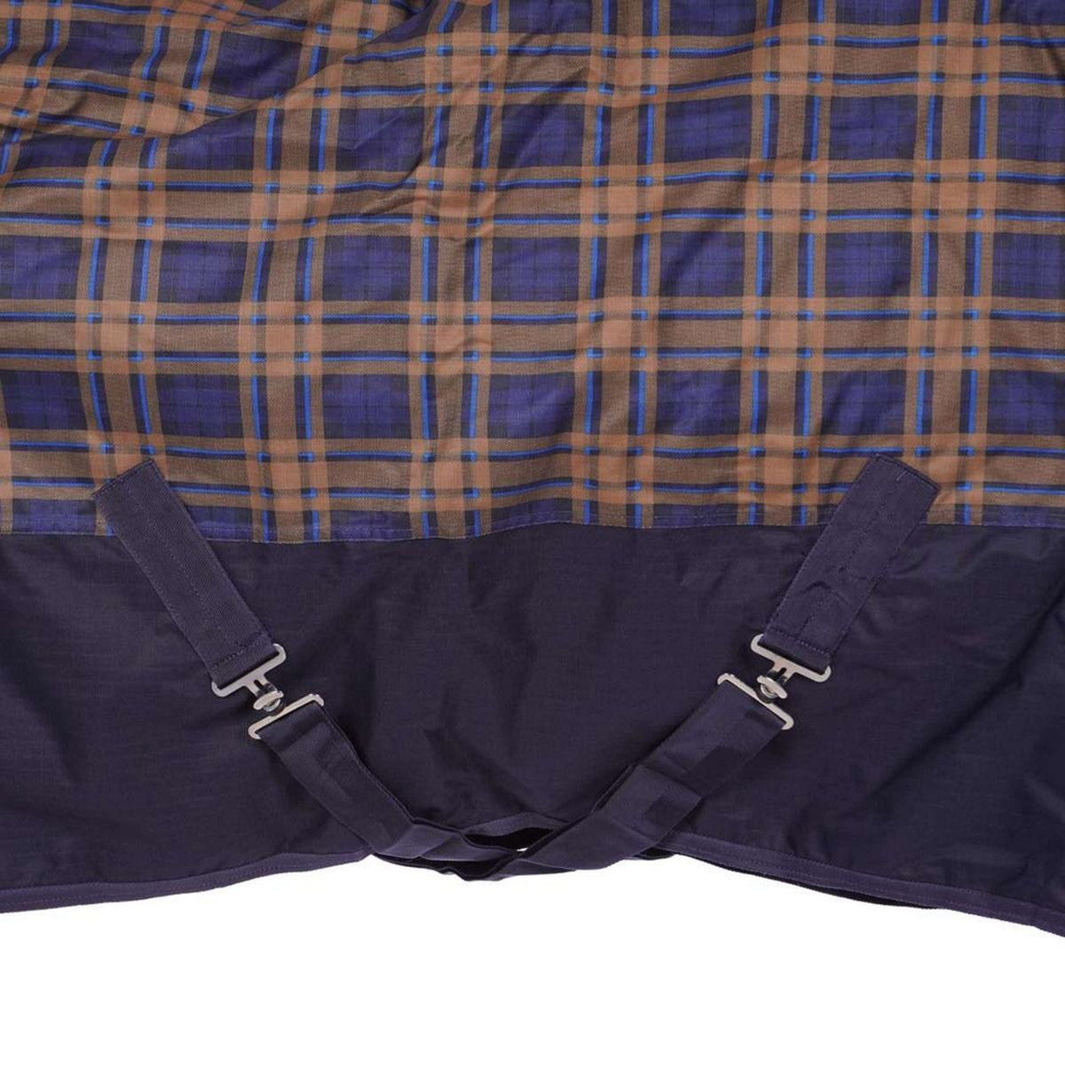 HKM Coperta con Collo Alto Providence Karo 1200D A scacchi blu scuro/marrone