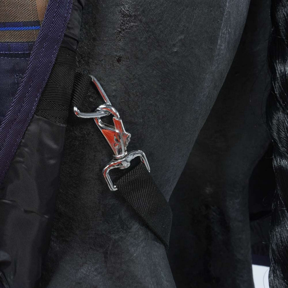 HKM Coperta con Collo Alto Providence Karo 1200D A scacchi blu scuro/marrone