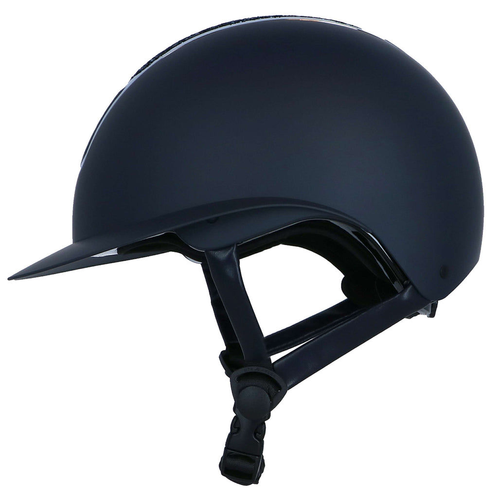 HKM Casco da equitazione Glamour Shield Blu scuro/Argento