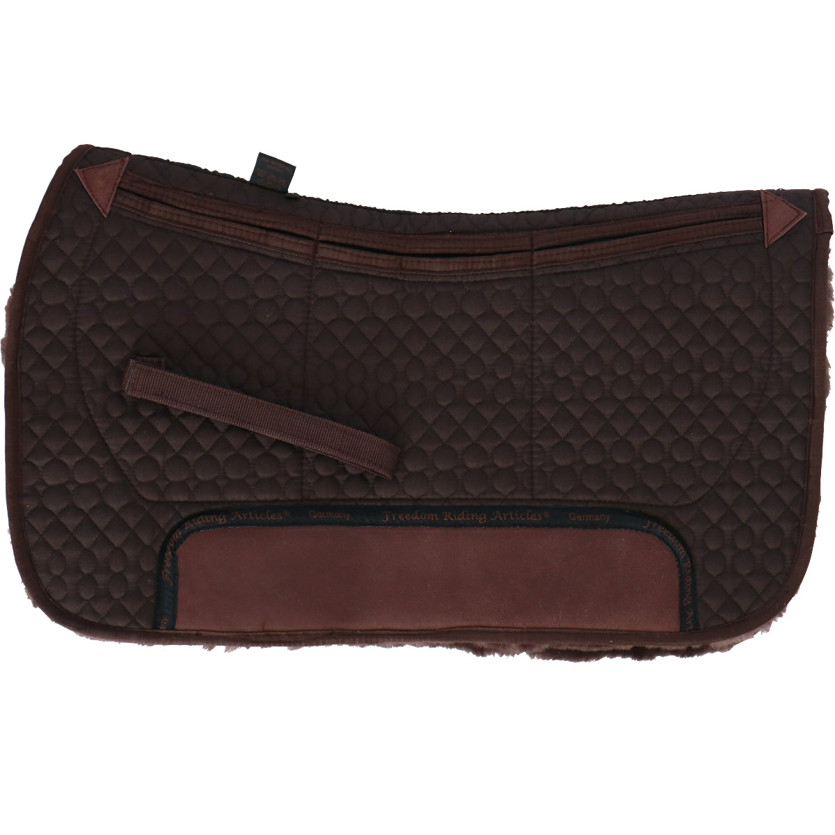 F.R.A. Westernpad De Luxe Extra Pelliccia Completa 3 Tasche con Inserti Marrone