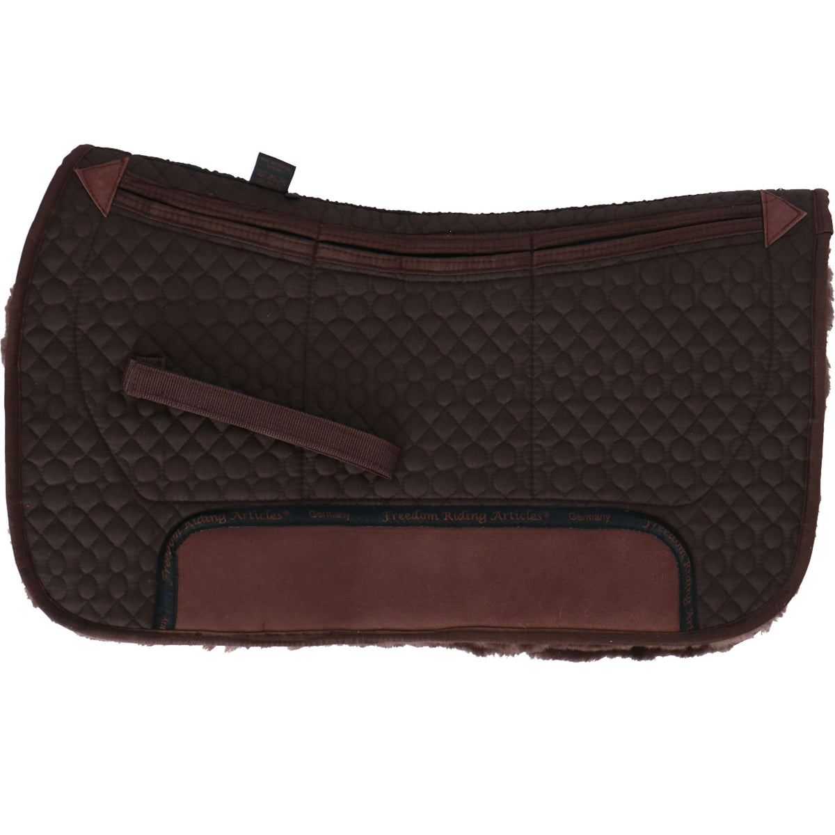 F.R.A. Westernpad De Luxe Extra Pelliccia Completa 3 Tasche con Inserti Marrone