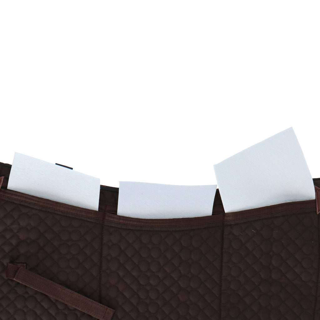 F.R.A. Westernpad De Luxe Extra Pelliccia Completa 3 Tasche con Inserti Marrone/Naturale