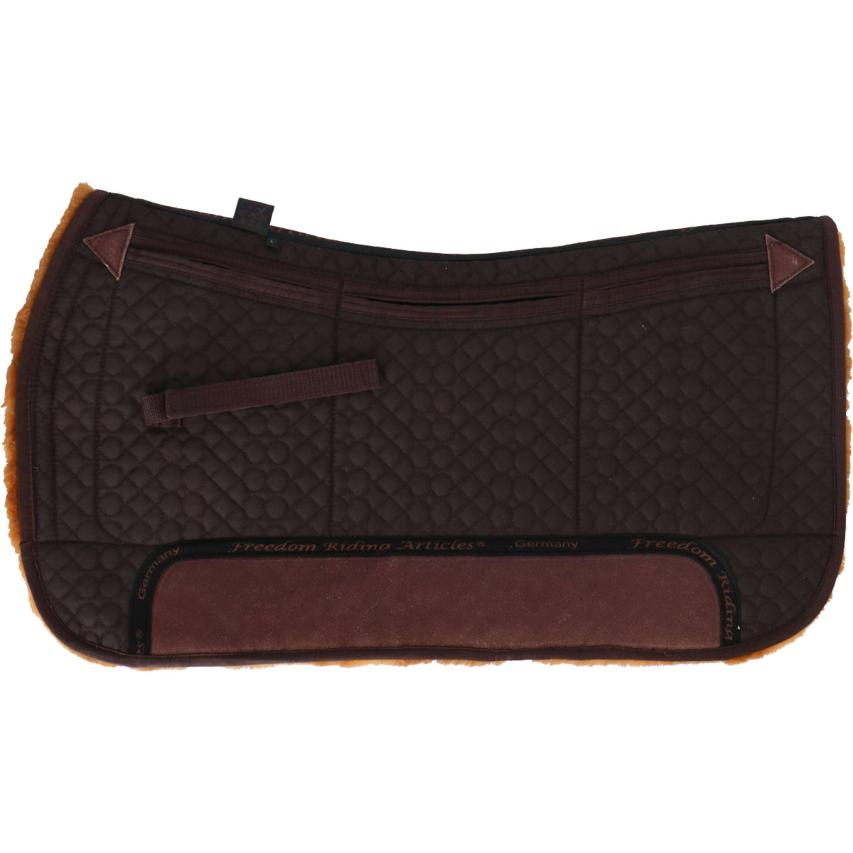 F.R.A. Westernpad De Luxe Extra Pelliccia Completa 3 Tasche con Inserti Marrone/Cappuccino