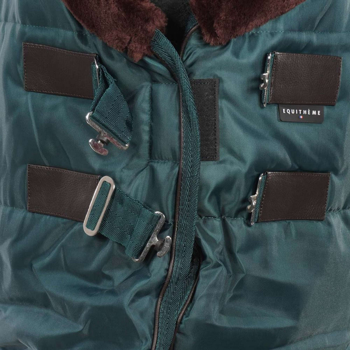 EQUITHÈME Coperta da scuderia Teddy Verde/Marrone