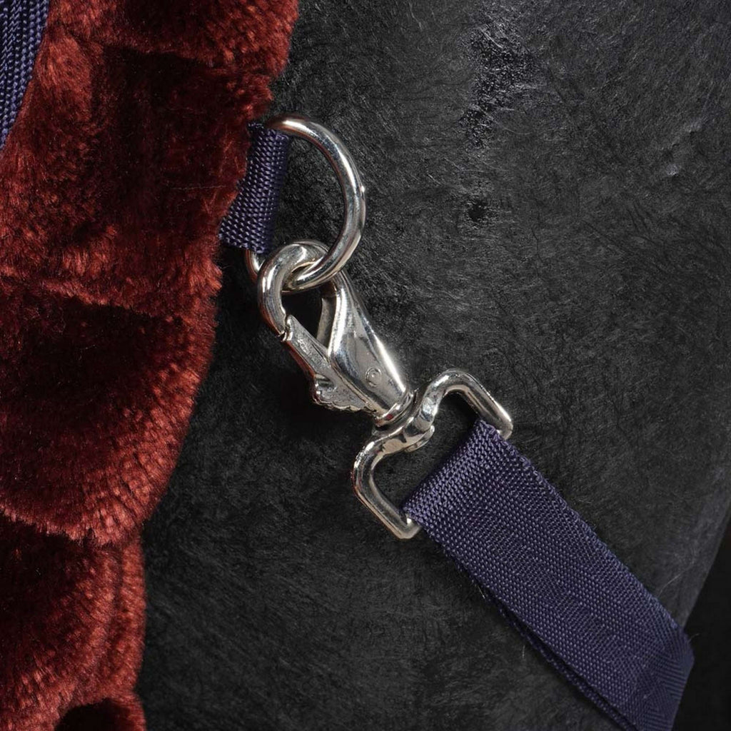 EQUITHÈME Coperta da scuderia Teddy Foderato con Pelle di Pecora Sintetica Navy