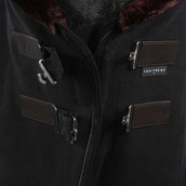 EQUITHÈME Coperta in Pile Teddy Nero/Marrone