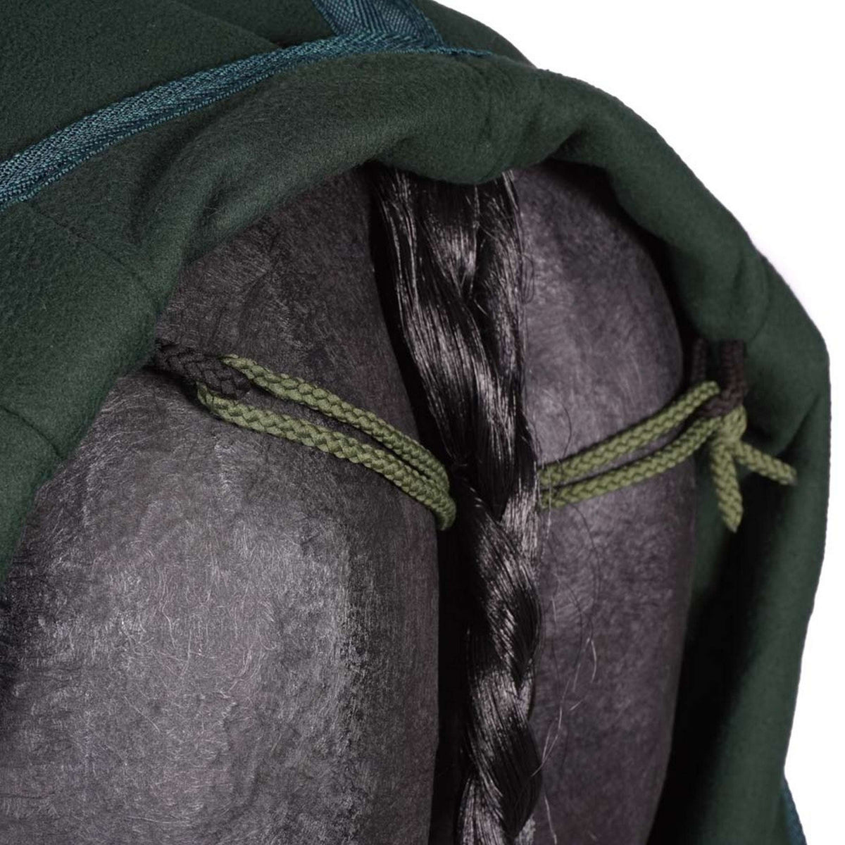 EQUITHÈME Coperta in Pile Teddy Verde/Marrone