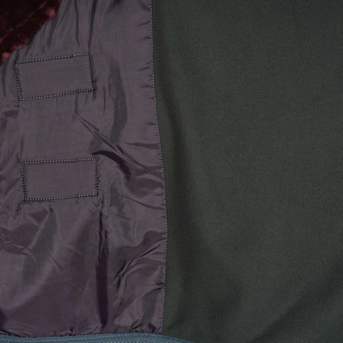 EQUITHÈME Coperta in Pile Teddy Verde/Marrone