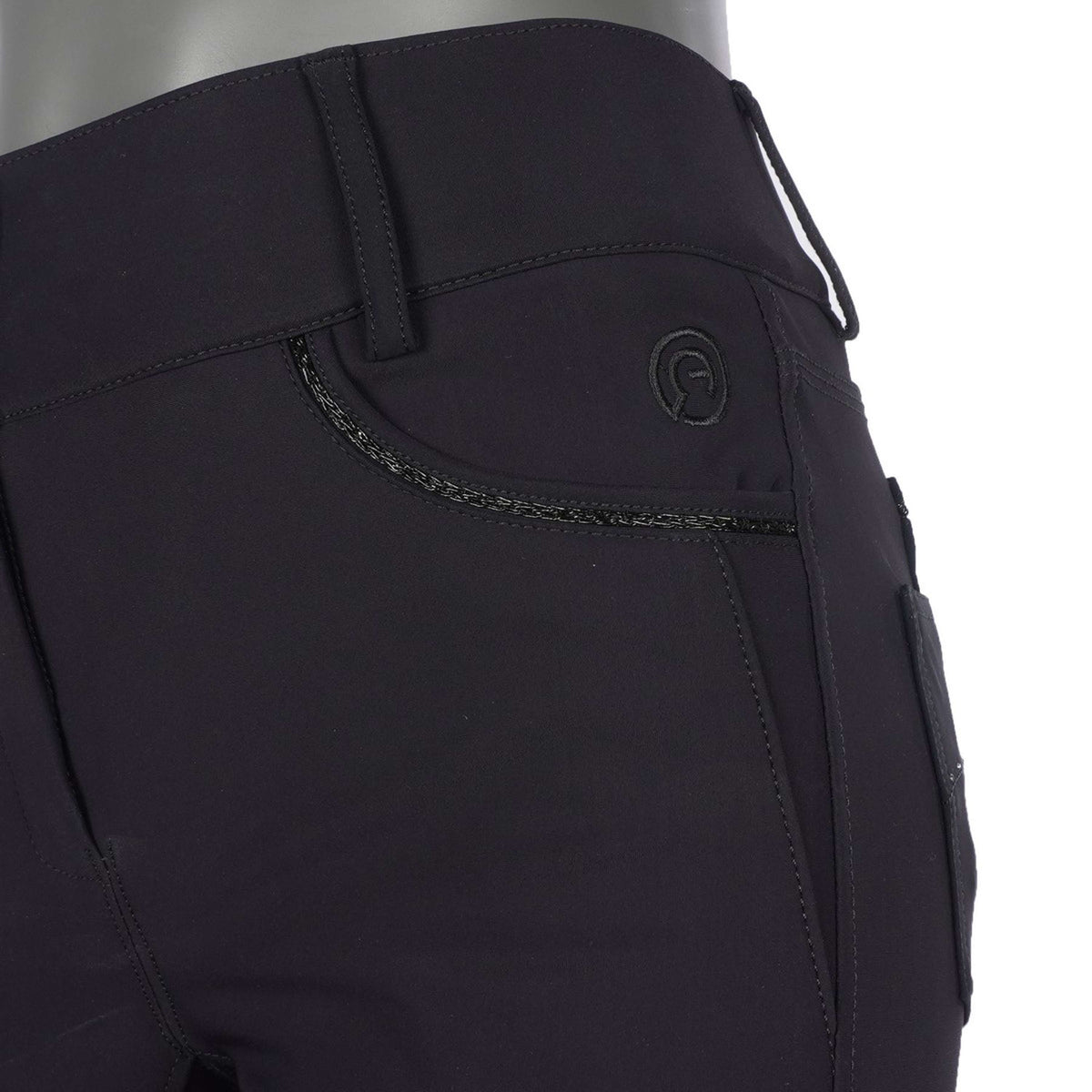 ANKY Pantaloni da Equitazione Regally Sedere in Silicone Donna Nero