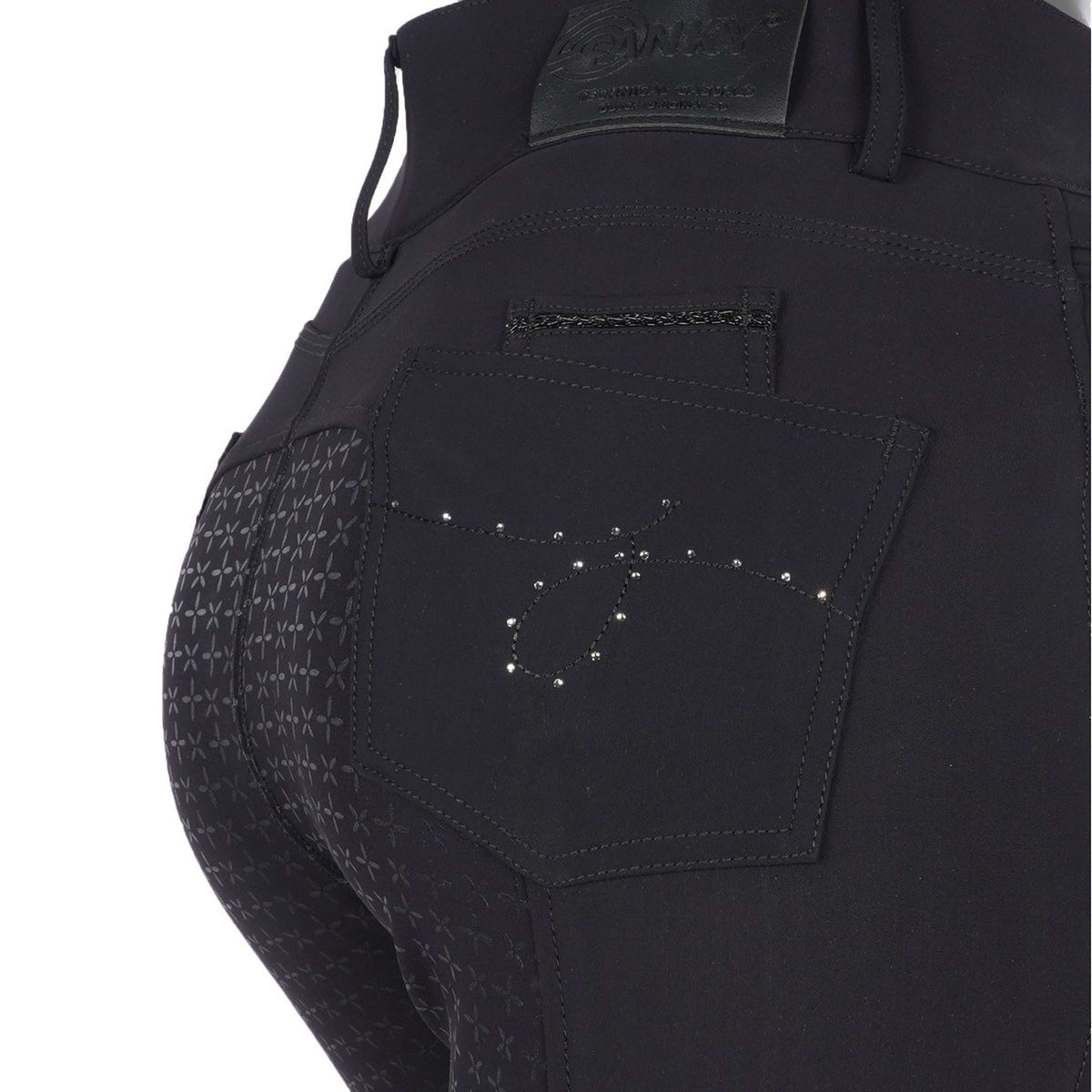 ANKY Pantaloni da Equitazione Regally Sedere in Silicone Donna Nero