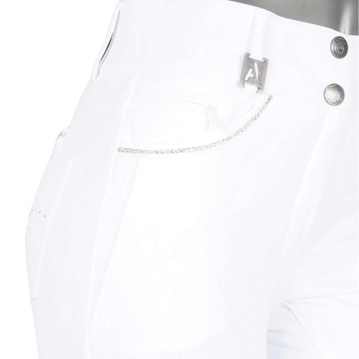 ANKY Pantaloni da Equitazione Regally Sedere in Silicone Donna Bianco
