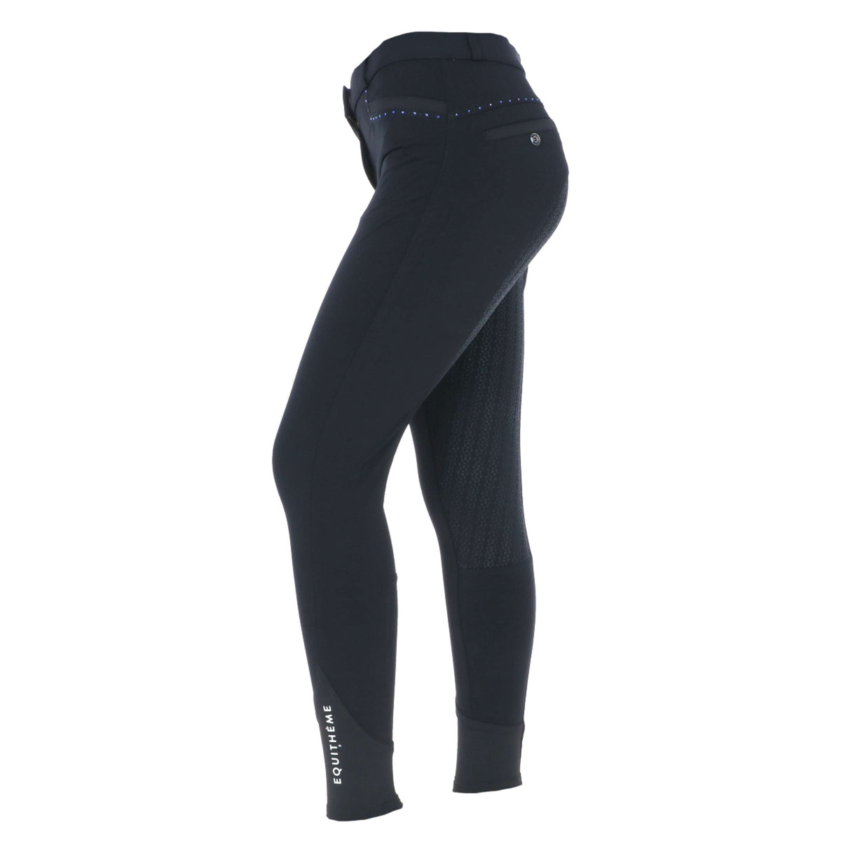 EQUITHÈME Pantaloni da Equitazione Safir Nero/Blu