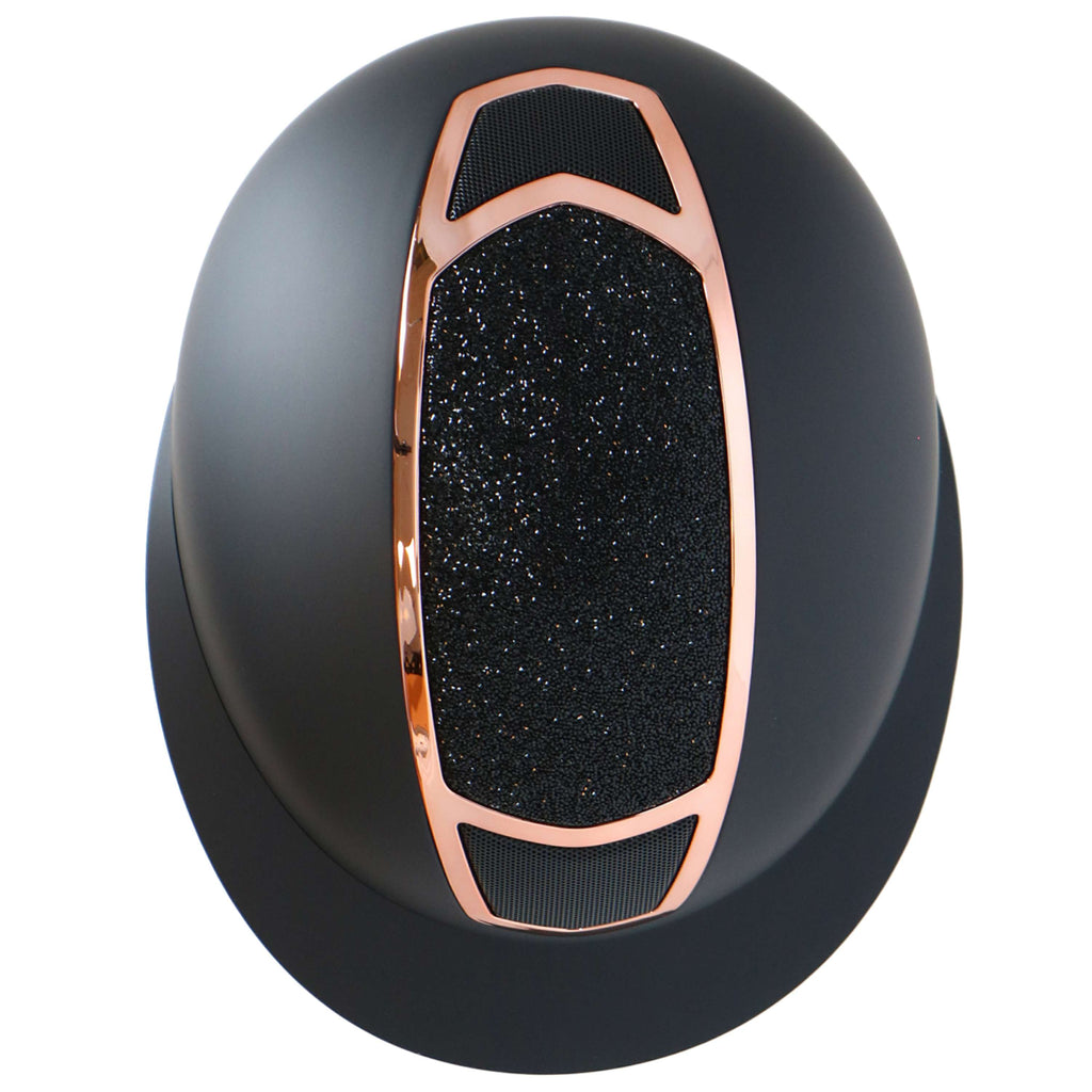 Harry's Horse Casco da equitazione Mont Blanc Sparkle Nero/Oro rosa