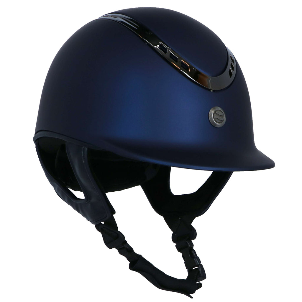Back on Track Casco da equitazione EQ3 Pardus Smooth Top Mips Blu