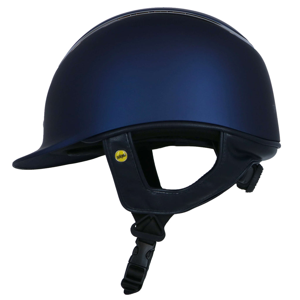 Back on Track Casco da equitazione EQ3 Pardus Smooth Top Mips Blu