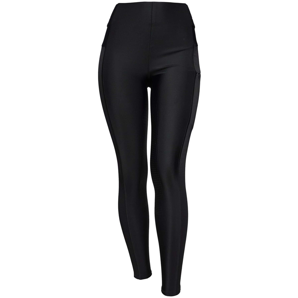 Catago Leggings da Equitazione Troy Full Grip Nero