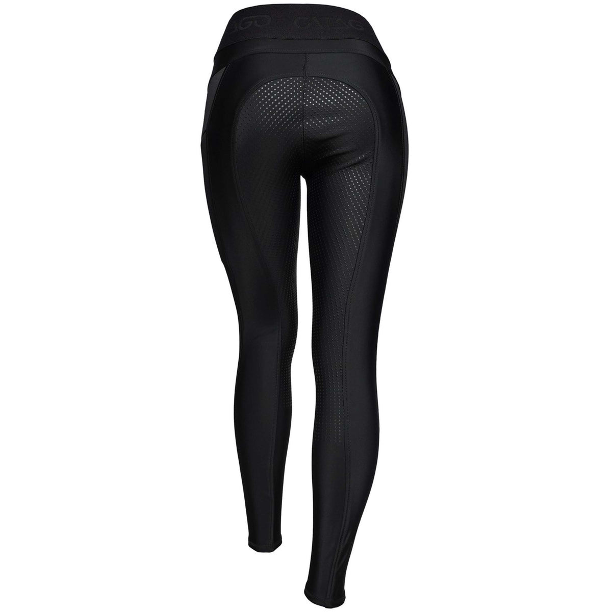 Catago Leggings da Equitazione Troy Full Grip Nero