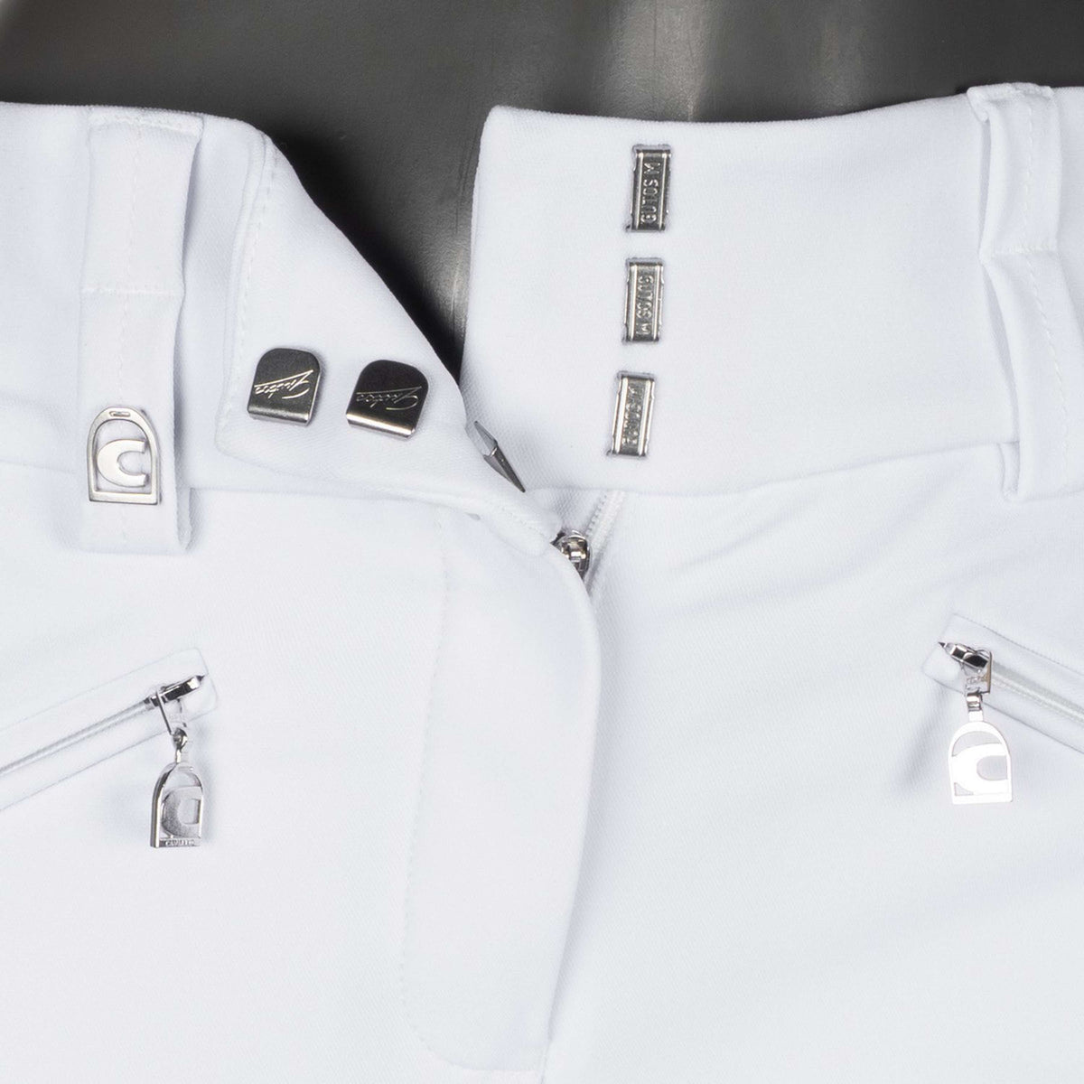 Cavallo Pantaloni da Equitazione Caja Grip High Waist Bianco