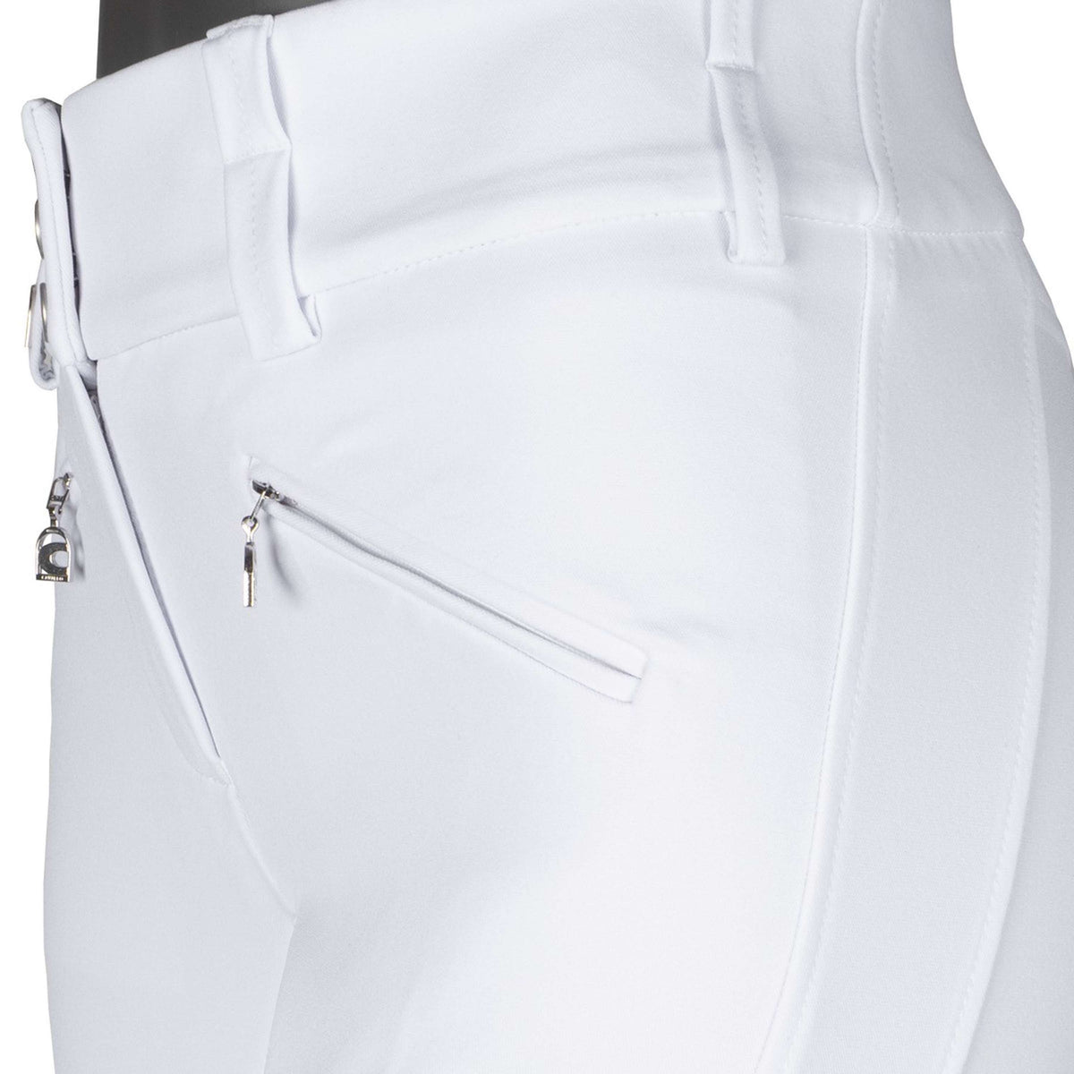 Cavallo Pantaloni da Equitazione Caja Grip High Waist Bianco