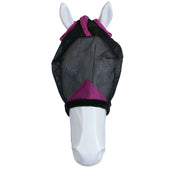 Weatherbeeta Maschera per Mosche Comfitec Deluxe Durable Mesh Nero/Viola